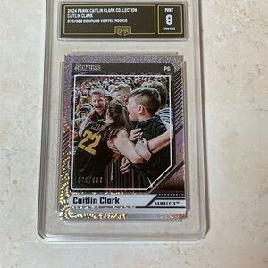 Caitlin Clark Vortex Rookie Card - graded 9
